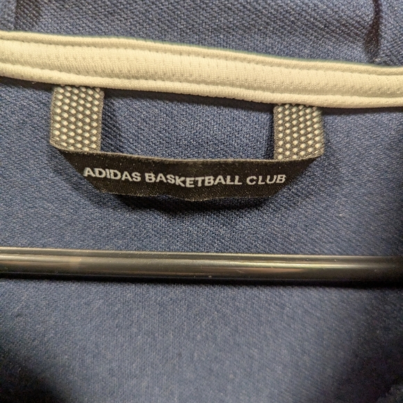 Navy Blue Adidas Sleeveless Hoodie - Picture 3 of 4